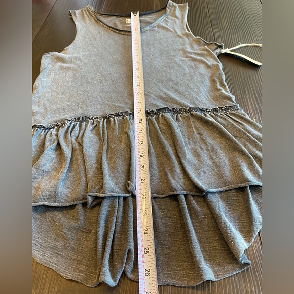 Black/Grey Medium True Craft Tank Top, Boho, Longer Length, Unworn, Tag Still On - Picture 5 of 8